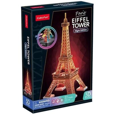 CUBICFUN Eiffelturm 3D Puzzle Nacht LED CUBICFUN Eiffelturm 3D Puzzle Nacht LED