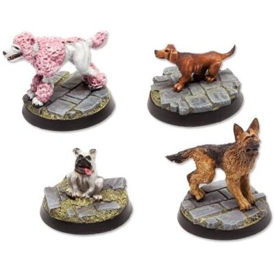 Tabletop-Art Miniaturen-Set Hunde – Set 3 4 Teile (Metall) Tabletop-Art Miniaturen-Set Hunde – Set 3 4 Teile (Metall)