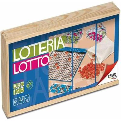 CAYRO Holz-Bingo Spiel - 48 Karten mit Beutel - Klassisches Design CAYRO Holz-Bingo Spiel - 48 Karten mit Beutel - Klassisches Design