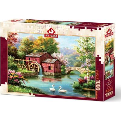 Art Puzzle Sung Kim 1000 Teile - Rotes Altes Mühlpuzzle Art Puzzle Sung Kim 1000 Teile - Rotes Altes Mühlpuzzle