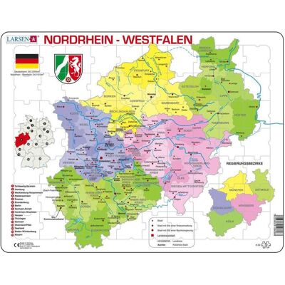 Larsen Nordrhein-Westfalen Politisch (70 Teile) Larsen Nordrhein-Westfalen Politisch (70 Teile)