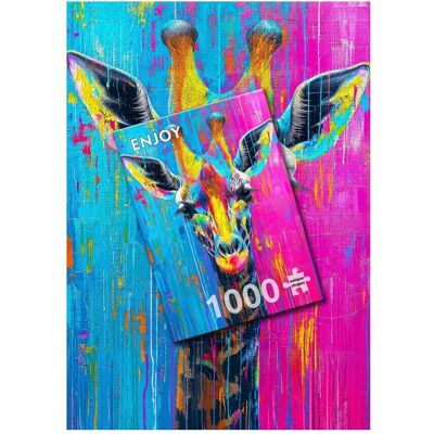 enjoy GENIESSE Puzzle Painted Giraffe 1000 dlks (1000 Teile) enjoy GENIESSE Puzzle Painted Giraffe 1000 dlks (1000 Teile)