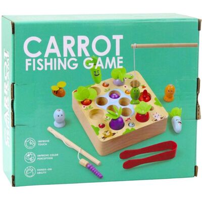 Lean Toys Hölzerne Möhre Spiel Regenwurm Magnet Angelrute Lean Toys Hölzerne Möhre Spiel Regenwurm Magnet Angelrute