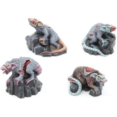 Tabletop-Art Miniaturen-Set Zombieratten 4 Teile (Metall) Tabletop-Art Miniaturen-Set Zombieratten 4 Teile (Metall)