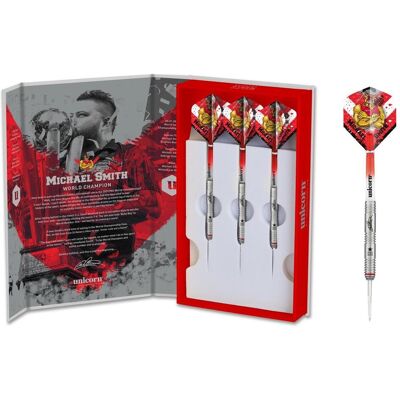 Unicorn World Champion Michael Smith Steel Dart Presentation Box 1 Satz (25 g) Unicorn World Champion Michael Smith Steel Dart Presentation Box 1 Satz (25 g)