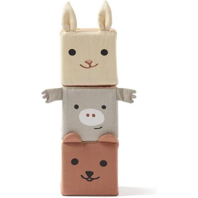Kids Concept Bio-Organische Tier Plüschblöcke - 3er Pack - Weiche Bauklötze Kids Concept Bio-Organische Tier Plüschblöcke - 3er Pack - Weiche Bauklötze