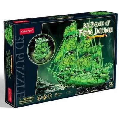 CUBICFUN Modell: Latający Holender - Leuchtendes Puzzle - 3D-Schiff CUBICFUN Modell: Latający Holender - Leuchtendes Puzzle - 3D-Schiff