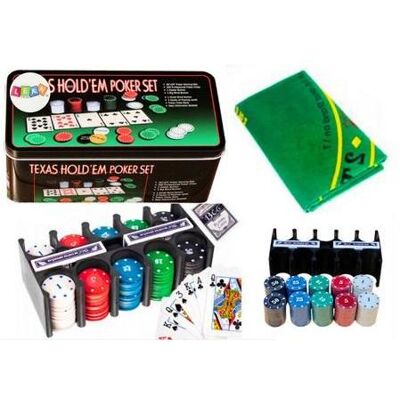 Leantoys - Poker Set - 2 Decks - Chips - Poker Set Leantoys - Poker Set - 2 Decks - Chips - Poker Set