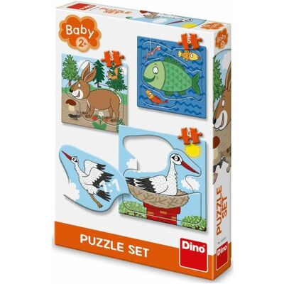 Dino Baby Puzzle - Tiere, 3-5 Stück Dino Baby Puzzle - Tiere, 3-5 Stück