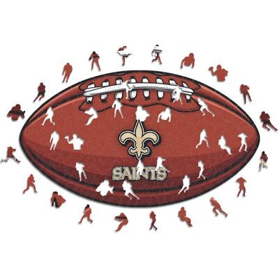 ICONIC Puzzles - New Orleans Saints Football mit Logo - Holz Puzzle Grösse L ICONIC Puzzles - New Orleans Saints Football mit Logo - Holz Puzzle Grösse L