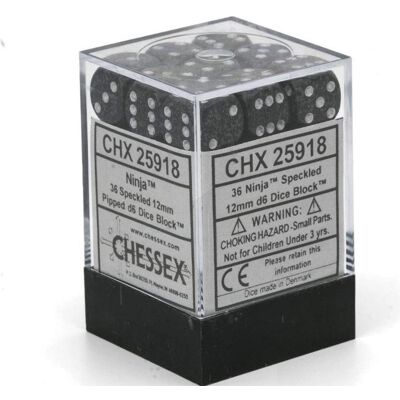 Chessex Würfel-Set Ninja - Gesprenkelt Schwarz Chessex Würfel-Set Ninja - Gesprenkelt Schwarz