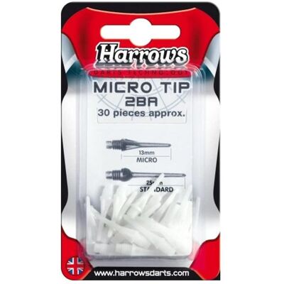 Harrows Końcówki do rzutek Softip Spare Micro 30 sztuk biały Harrows Końcówki do rzutek Softip Spare Micro 30 sztuk biały