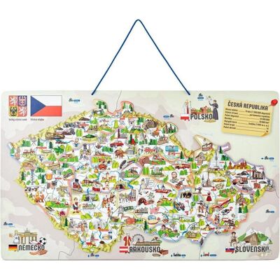 Woody Magnetische Karte ČR/Slowakei 3-in-1 Lernspiel Woody Magnetische Karte ČR/Slowakei 3-in-1 Lernspiel