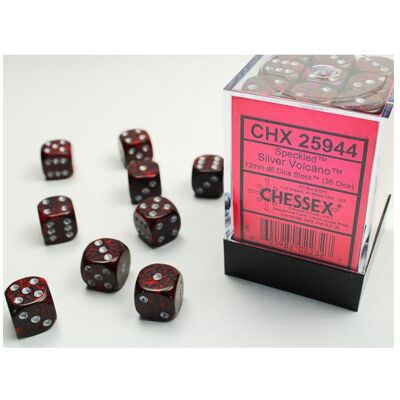 Chessex W6x36 Würfelset Speckled Silver Volcano Chessex W6x36 Würfelset Speckled Silver Volcano