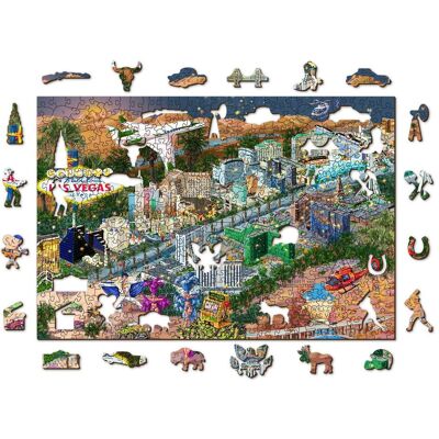 Wooden City Las Vegas Puzzle - Eco 505 Stück Wooden City Las Vegas Puzzle - Eco 505 Stück