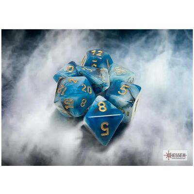 Chessex RPG-Würfelset: Phantom – Blaugrün/Gold (7) Chessex RPG-Würfelset: Phantom – Blaugrün/Gold (7)
