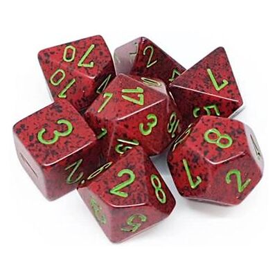 Chessex Speckled Polythedral 7-Die Set - Strawberry Chessex Speckled Polythedral 7-Die Set - Strawberry