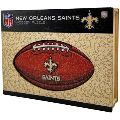 ICONIC Puzzles - New Orleans Saints Football mit Logo - Holz Puzzle Grösse L ICONIC Puzzles - New Orleans Saints Football mit Logo - Holz Puzzle Grösse L
