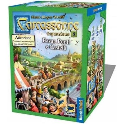 Giochi Uniti Carcassonne Erweiterung - Bazar, Brücken & Schlösser - Brettspiel Giochi Uniti Carcassonne Erweiterung - Bazar, Brücken & Schlösser - Brettspiel