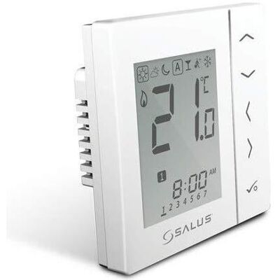 Salus mit Kabel, digitaler Temperaturregler - täglich, 230V (VS35W), Thermostat, Weiss, Schwarz Salus mit Kabel, digitaler Temperaturregler - täglich, 230V (VS35W), Thermostat, Weiss, Schwarz
