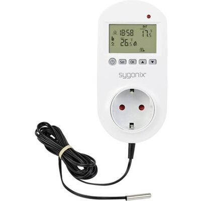 Sygonix SY-6824098 Universalthermostat Zwischenstecker Wochenprogramm 1 St., Thermostat, Schwarz Sygonix SY-6824098 Universalthermostat Zwischenstecker Wochenprogramm 1 St., Thermostat, Schwarz