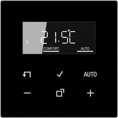 JUNG Raumtemperaturregler, Thermostat, Schwarz JUNG Raumtemperaturregler, Thermostat, Schwarz