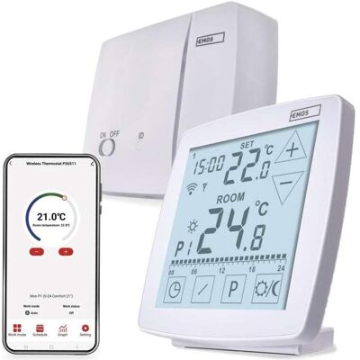 Emos GoSmart Raumthermostat P56S11 mit WiFi, programmierbar, kabellos, Thermostat, Weiss Emos GoSmart Raumthermostat P56S11 mit WiFi, programmierbar, kabellos, Thermostat, Weiss