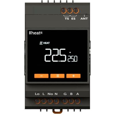 Heatit DIN Thermostat - DIN-Schienen-Thermostat 3600W/16A mit ZeroX-Erkennung, Thermostat, Schwarz Heatit DIN Thermostat - DIN-Schienen-Thermostat 3600W/16A mit ZeroX-Erkennung, Thermostat, Schwarz