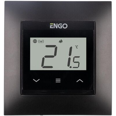 Salus Engo Internetowy, podtynkowy regulator temperatury do ramki 55x55, czarny, Thermostat, Schwarz Salus Engo Internetowy, podtynkowy regulator temperatury do ramki 55x55, czarny, Thermostat, Schwarz