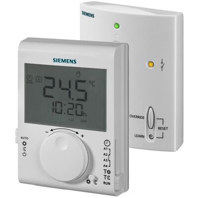 Siemens RAUMTHERMOSTAT FUNKSET 24H (RDJ100RF/SET), Thermostat, Weiss Siemens RAUMTHERMOSTAT FUNKSET 24H (RDJ100RF/SET), Thermostat, Weiss