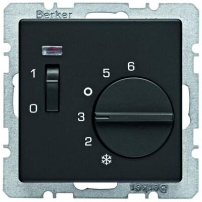 Berker RTR M.ZST 230V SCHWARZ MATT (20306085 Q.X), Thermostat, Schwarz Berker RTR M.ZST 230V SCHWARZ MATT (20306085 Q.X), Thermostat, Schwarz