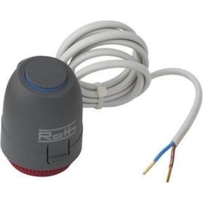 Roth Softline Thermomotor 230V NC, 1W, verwendet mit 466397 028 + 466397 038, Thermostat, Grau Roth Softline Thermomotor 230V NC, 1W, verwendet mit 466397 028 + 466397 038, Thermostat, Grau
