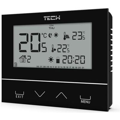 Tech Air ST-292V3 kabelgebundener Raumregler L-5 (3 mm Glas) schwarz, Thermostat, Schwarz Tech Air ST-292V3 kabelgebundener Raumregler L-5 (3 mm Glas) schwarz, Thermostat, Schwarz