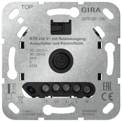 Gira RTR 230 V Relaisausgang, Thermostat Gira RTR 230 V Relaisausgang, Thermostat