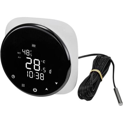 Sygonix Raumthermostat Touch, Thermostat, Schwarz, Weiss Sygonix Raumthermostat Touch, Thermostat, Schwarz, Weiss