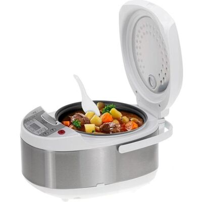 Adler Multicooker 6 in 1 AD 6420 700 W 3.25 L Number of programs 6, Dampfgarer + Reiskocher, Weiss, Silber Adler Multicooker 6 in 1 AD 6420 700 W 3.25 L Number of programs 6, Dampfgarer + Reiskocher, Weiss, Silber