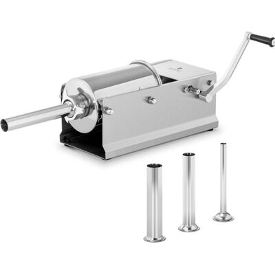 Royal Catering Wurstfüller horizontal Wurstfüllmaschine Wurstspritze Wurstpresse Edelstahl 3 L, Fleischwolf, Silber Royal Catering Wurstfüller horizontal Wurstfüllmaschine Wurstspritze Wurstpresse Edelstahl 3 L, Fleischwolf, Silber