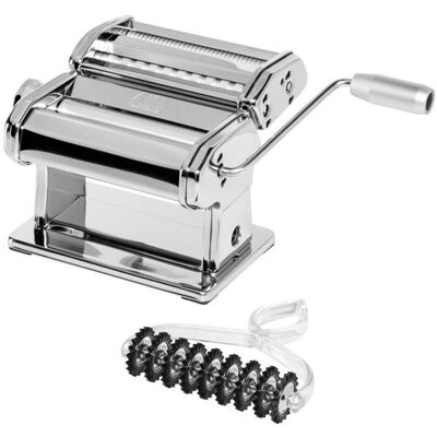 Marcato Nudelmaschine Set Atlas Plus mit Teigrad Pasta Bike, Pastamaschine, Silber, Grün Marcato Nudelmaschine Set Atlas Plus mit Teigrad Pasta Bike, Pastamaschine, Silber, Grün