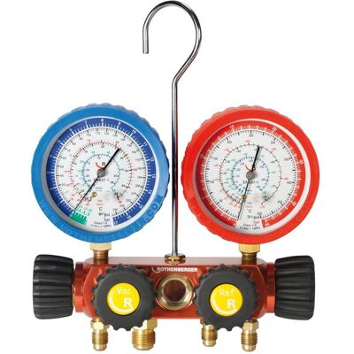 Rothenberger Analoges 4-Wege-Manometer-Set, inkl. Schläuche mit Kugelhahn für R410A und R32., Klimaanlage Zubehör Rothenberger Analoges 4-Wege-Manometer-Set, inkl. Schläuche mit Kugelhahn für R410A und R32., Klimaanlage Zubehör