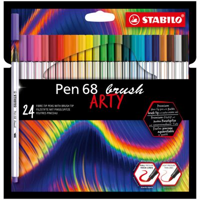 STABILO Pen 68 Pinsel ARTY Filzstift Bunt - Buntstifte - Pen 68 - ARTY - 24 Stück STABILO Pen 68 Pinsel ARTY Filzstift Bunt - Buntstifte - Pen 68 - ARTY - 24 Stück