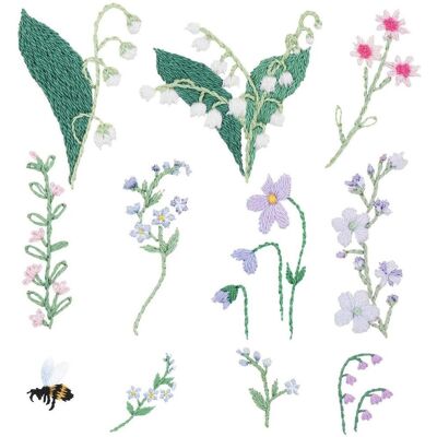 Rico Design GmbH & Co.KG Stick & Stitch Packung Blumen Bunt 21 Stk. Inkl. Wasserlöslicher Bedruckter Stickvorlage Stickgarn Sticknadel Und Anleitung Rico Design GmbH & Co.KG Stick & Stitch Packung Blumen Bunt 21 Stk. Inkl. Wasserlöslicher Bedruckter Stickvorlage Stickgarn Sticknadel Und Anleitung