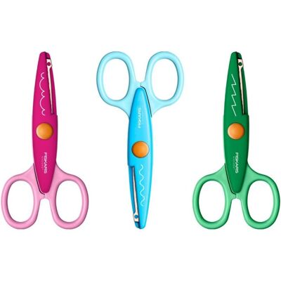 Fiskars Bastelutensilien Für Kinder Kidzors Scheren Zickzackschere Wellenschere 3er Set Fiskars Bastelutensilien Für Kinder Kidzors Scheren Zickzackschere Wellenschere 3er Set