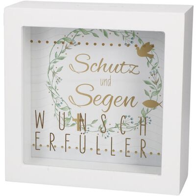 Butzon & Bercker Bilderrahmen-Spardose Wunscherfüller 14 X 14 X 55 Cm - Holz 2-In-1 Geschenkbox Zum Aufstellen Individualisierbares Hintergrundbild Golddruck Auf Glasscheibe Originelle Verpackung Butzon & Bercker Bilderrahmen-Spardose Wunscherfüller 14 X 14 X 55 Cm - Holz 2-In-1 Geschenkbox Zum Aufstellen Individualisierbares Hintergrundbild Golddruck Auf Glasscheibe Originelle Verpackung