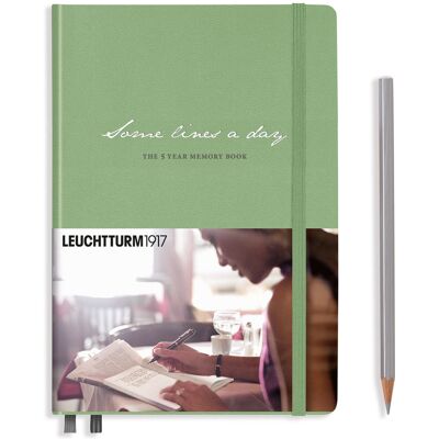 LEUCHTTURM1917 Some Lines A Day 5-Jahres-Buch Medium (A5) Salbei LEUCHTTURM1917 Some Lines A Day 5-Jahres-Buch Medium (A5) Salbei
