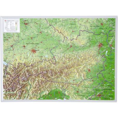 Georelief Österreich Reliefkarte - 1:1.6M - DIN A3 Kunststoffrelief Georelief Österreich Reliefkarte - 1:1.6M - DIN A3 Kunststoffrelief