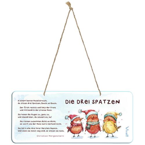 Benno Deko-Schild 'Die Drei Spatzen' Aus Metall