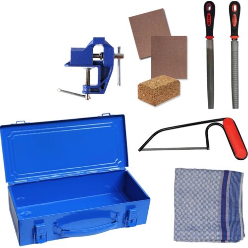 Corvus A600331 – Werkzeug Set Metall Box 01 Blau Werkzeugkoffer