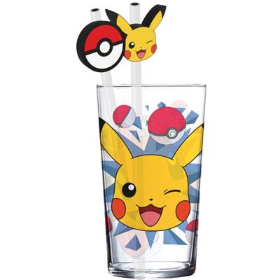 heo GmbH Pokémon Glas Tumbler Mit Trinkhalmen Pikachu 485 Ml heo GmbH Pokémon Glas Tumbler Mit Trinkhalmen Pikachu 485 Ml