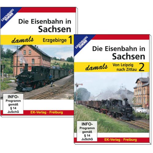 EK-Verlag Die Eisenbahn In Sachsen Damals - Teil 1 Und Teil 2 Im Paket. Tl.1+2 2 Dvd-Video