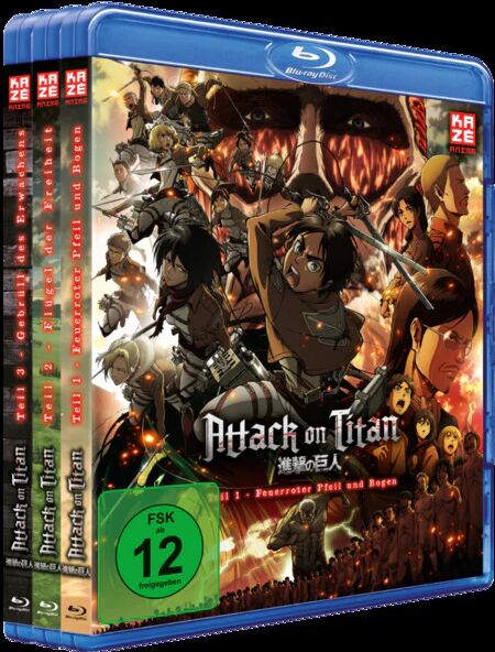 Crunchyroll Attack On Titan - Anime Movie Trilogie (3 Blu-Rays)